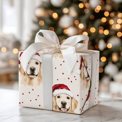 Golden Santa - Wrapping Paper - Aspen & Arlo