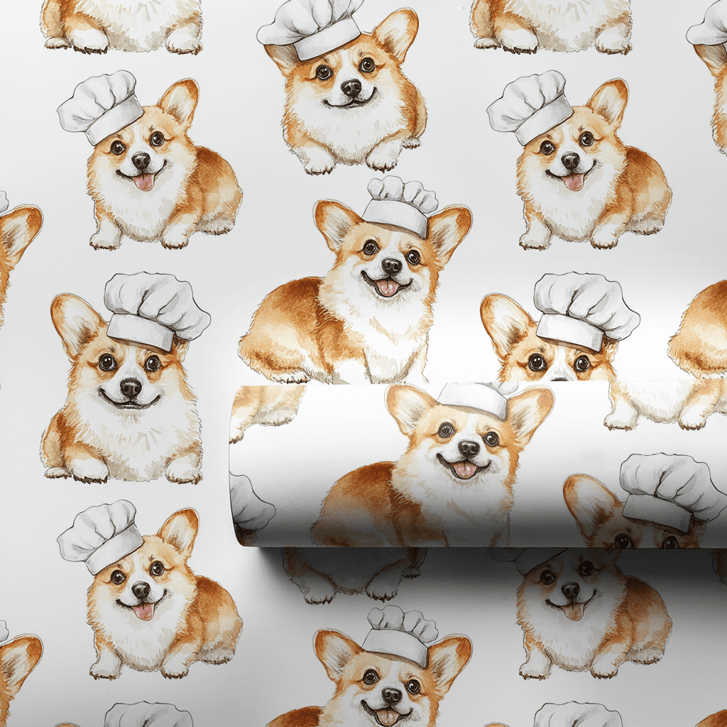 Cooking with the Corgi - Wrapping Paper - Aspen & Arlo