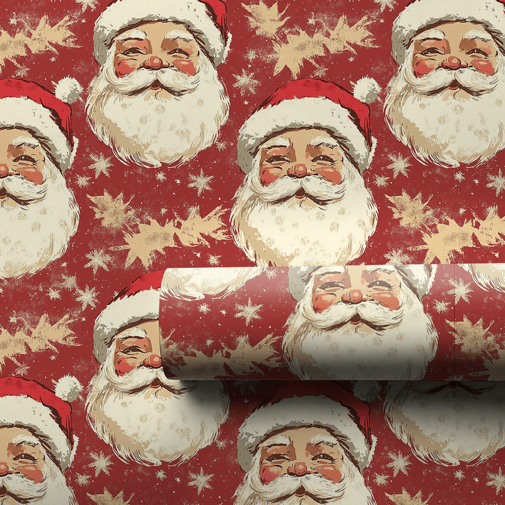 Sleepy Santa - Wrapping Paper - Aspen & Arlo