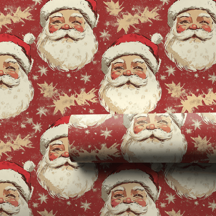 Sleepy Santa - Wrapping Paper - Aspen & Arlo