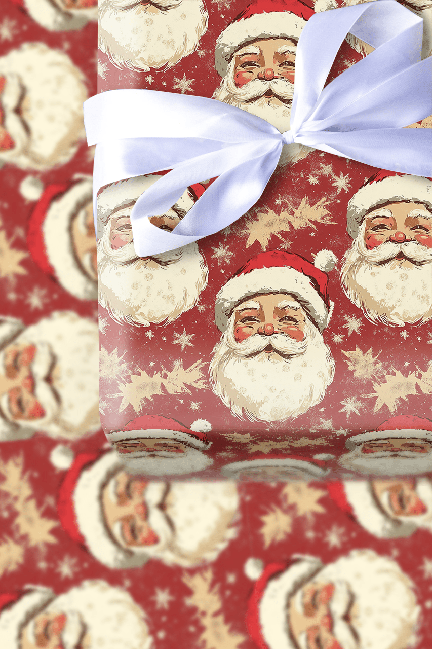 Sleepy Santa - Wrapping Paper - Aspen & Arlo