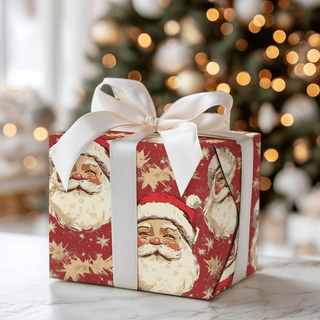 Sleepy Santa - Wrapping Paper - Aspen & Arlo