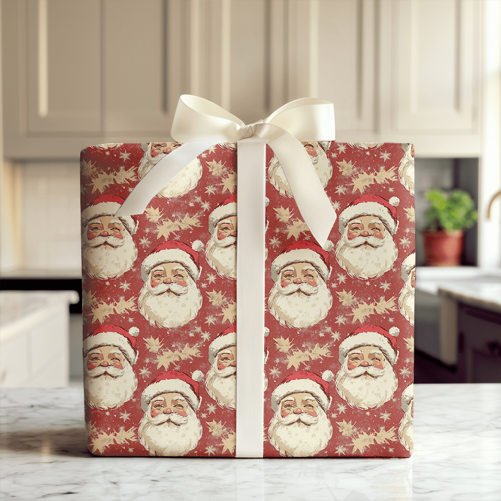 Sleepy Santa - Wrapping Paper - Aspen & Arlo