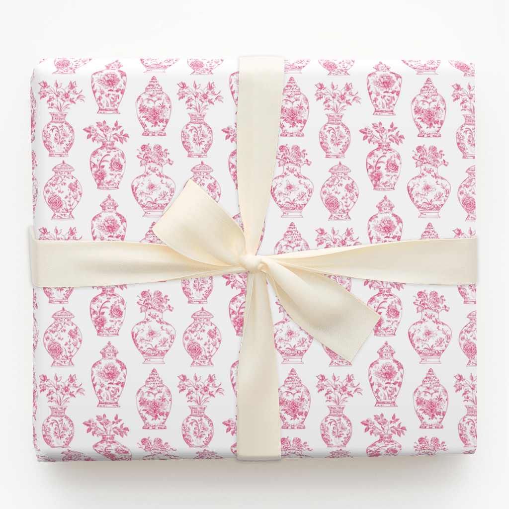 Pink Chinoiserie - Wrapping Paper - Aspen & Arlo