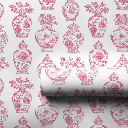 Pink Chinoiserie - Wrapping Paper - Aspen & Arlo