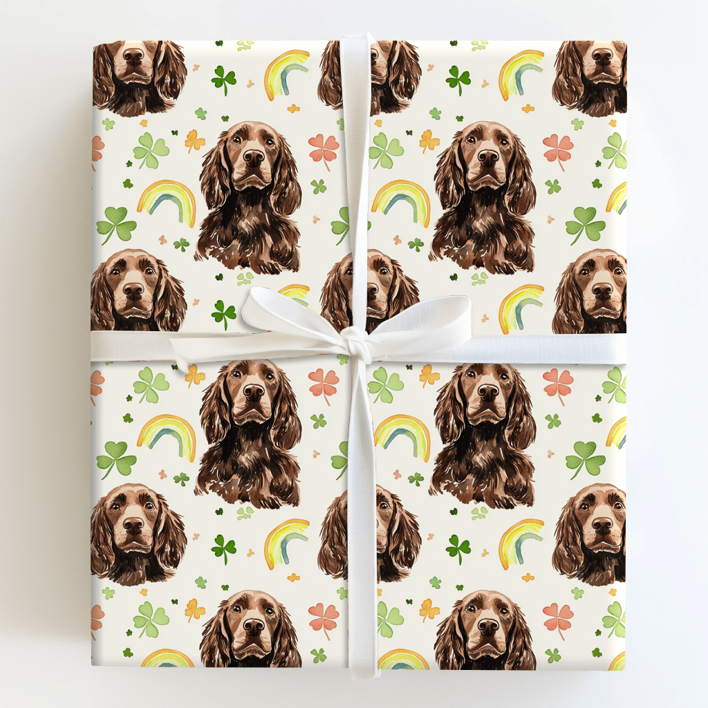 Rainbows with the Boykin Spaniel - Wrapping Paper - Aspen & Arlo