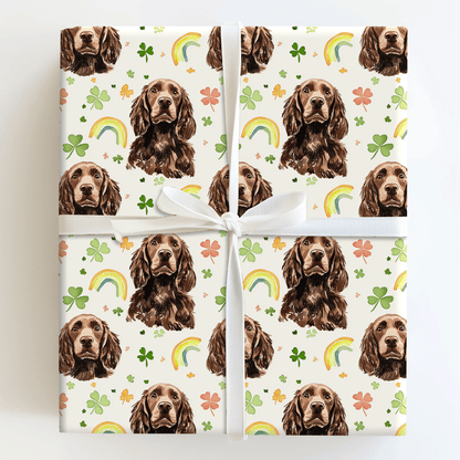 Rainbows with the Boykin Spaniel - Wrapping Paper - Aspen & Arlo