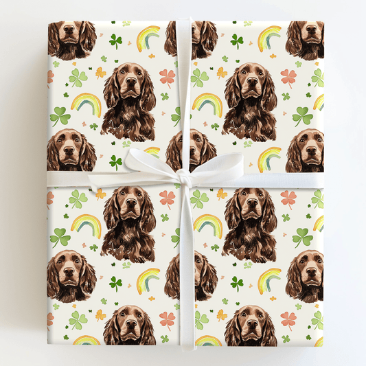 Rainbows with the Boykin Spaniel - Wrapping Paper - Aspen & Arlo