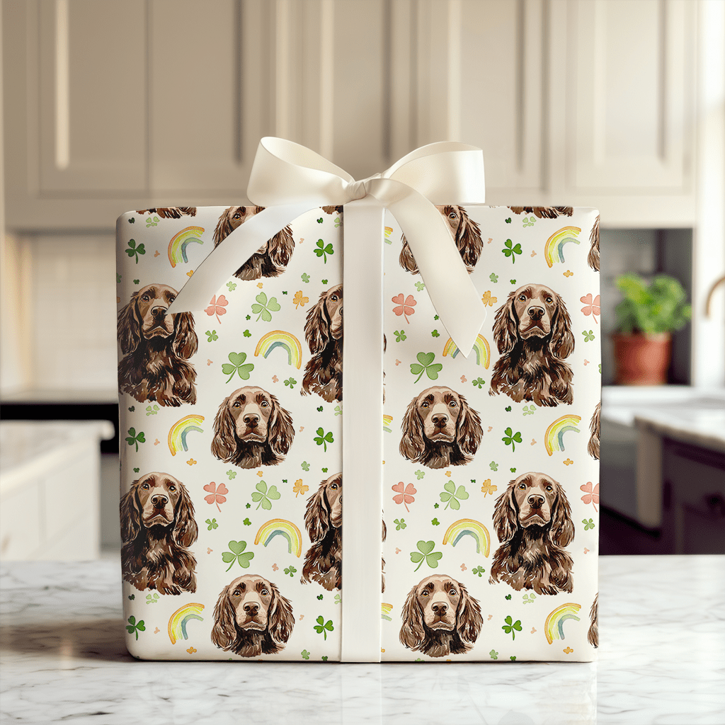 Rainbows with the Boykin Spaniel - Wrapping Paper - Aspen & Arlo