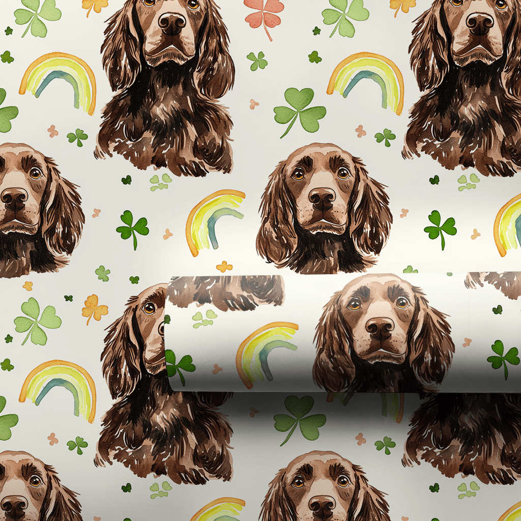 Rainbows with the Boykin Spaniel - Wrapping Paper - Aspen & Arlo