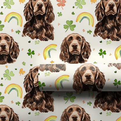Rainbows with the Boykin Spaniel - Wrapping Paper - Aspen & Arlo