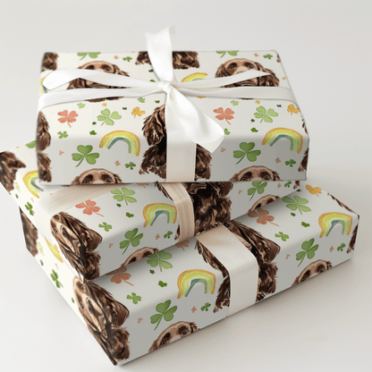 Rainbows with the Boykin Spaniel - Wrapping Paper - Aspen & Arlo