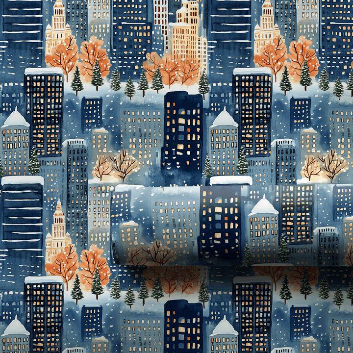 Festive Second CIty - Wrapping Paper - Aspen & Arlo