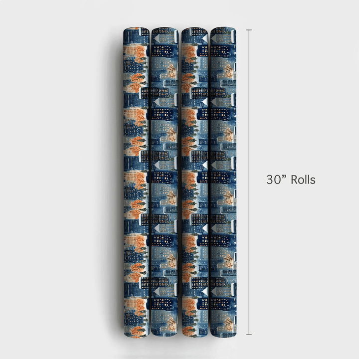 Festive Second CIty - Wrapping Paper - Aspen & Arlo