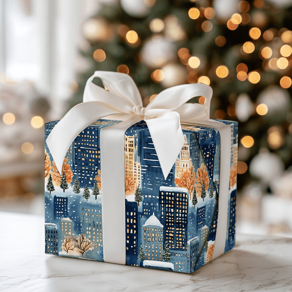 Festive Second CIty - Wrapping Paper - Aspen & Arlo