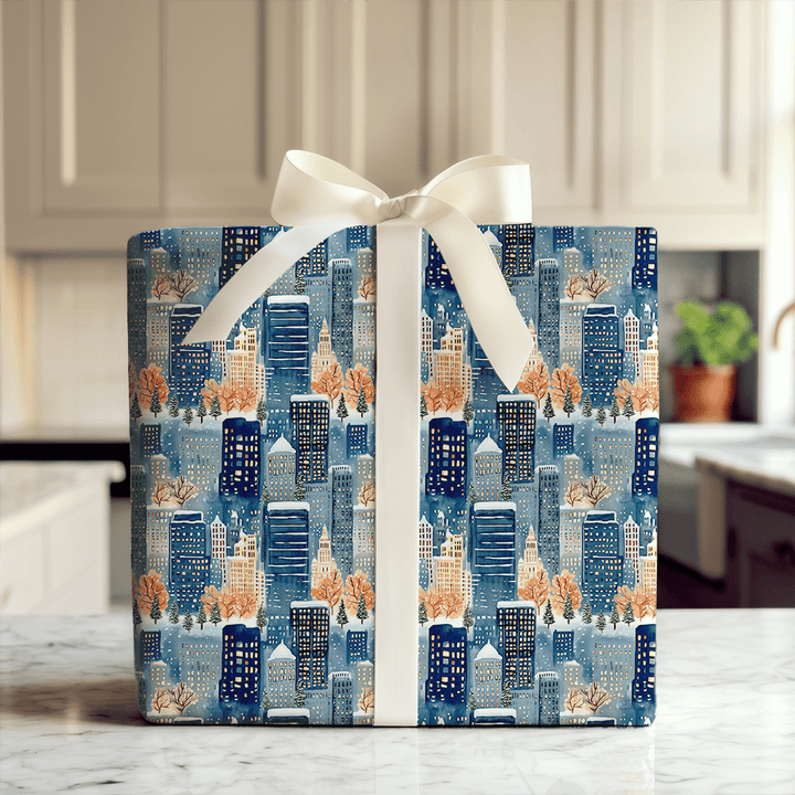 Festive Second CIty - Wrapping Paper - Aspen & Arlo