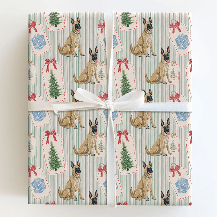 Malinois Christmas Tags - Wrapping Paper - Aspen & Arlo