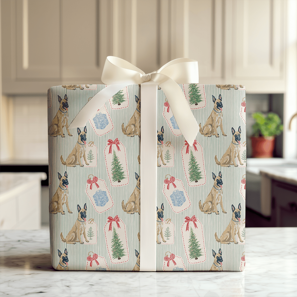 Malinois Christmas Tags - Wrapping Paper - Aspen & Arlo