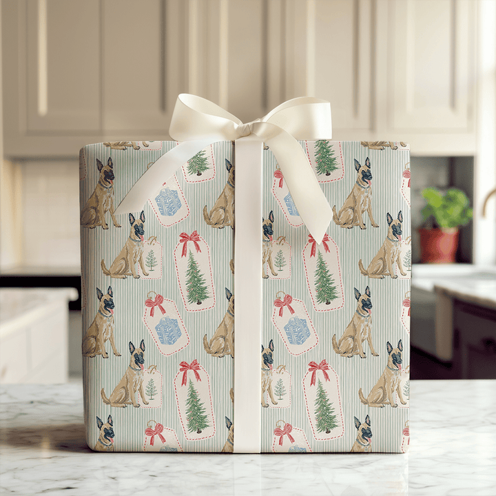 Malinois Christmas Tags - Wrapping Paper - Aspen & Arlo