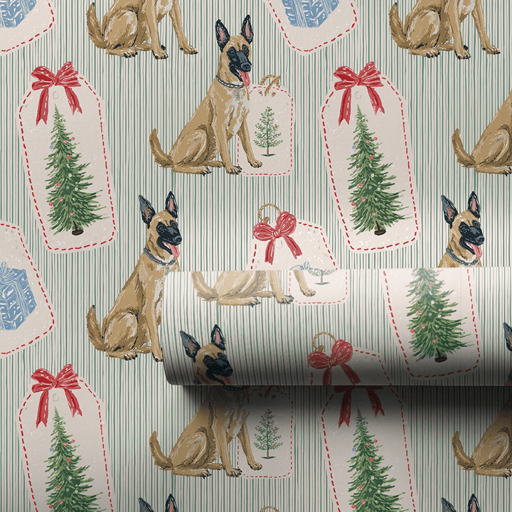 Malinois Christmas Tags - Wrapping Paper - Aspen & Arlo