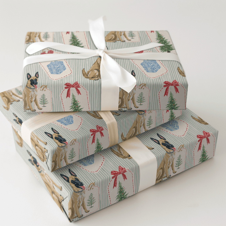 Malinois Christmas Tags - Wrapping Paper - Aspen & Arlo
