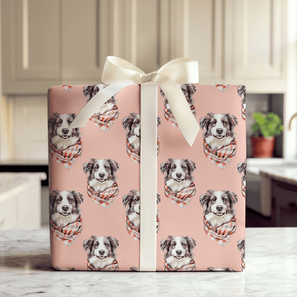 Bundle Up with the Australian Shepherd - Wrapping Paper - Aspen & Arlo