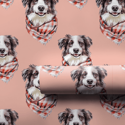 Bundle Up with the Australian Shepherd - Wrapping Paper - Aspen & Arlo
