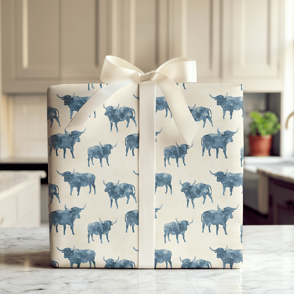 Thunder in Blues - Wrapping Paper - Aspen & Arlo