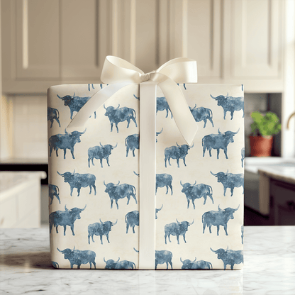 Thunder in Blues - Wrapping Paper - Aspen & Arlo