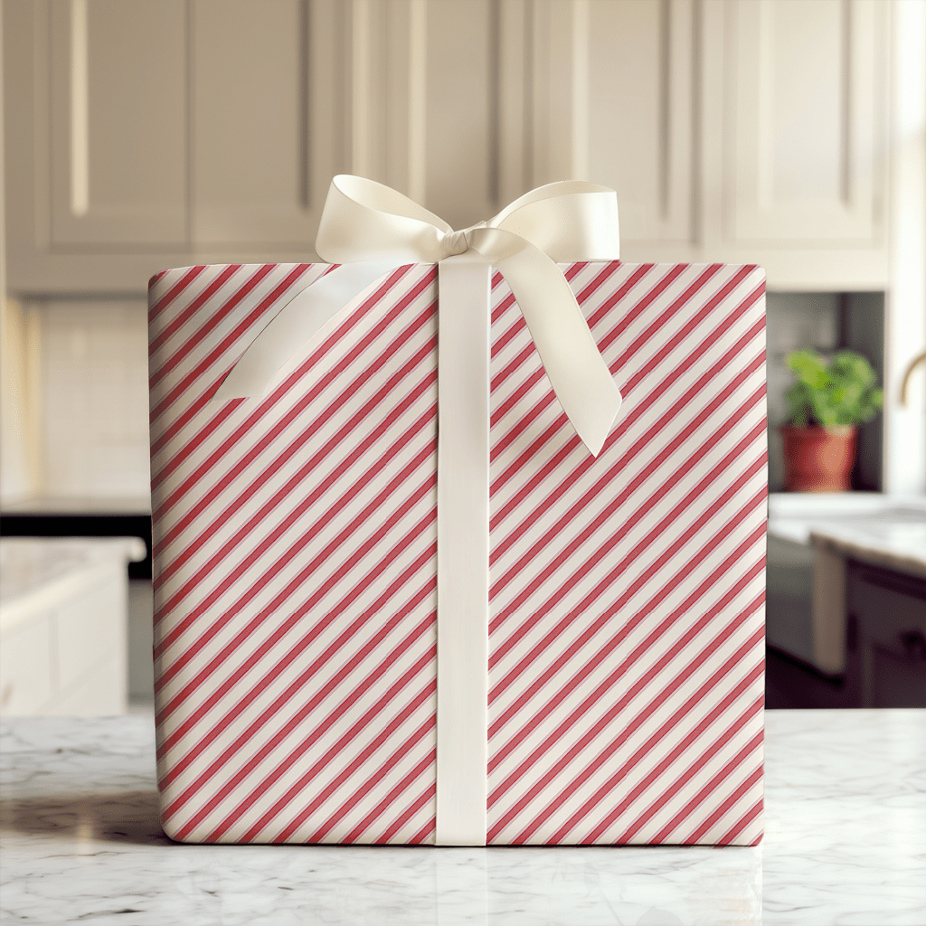Blush & Berry Stripes - Wrapping Paper - Aspen & Arlo