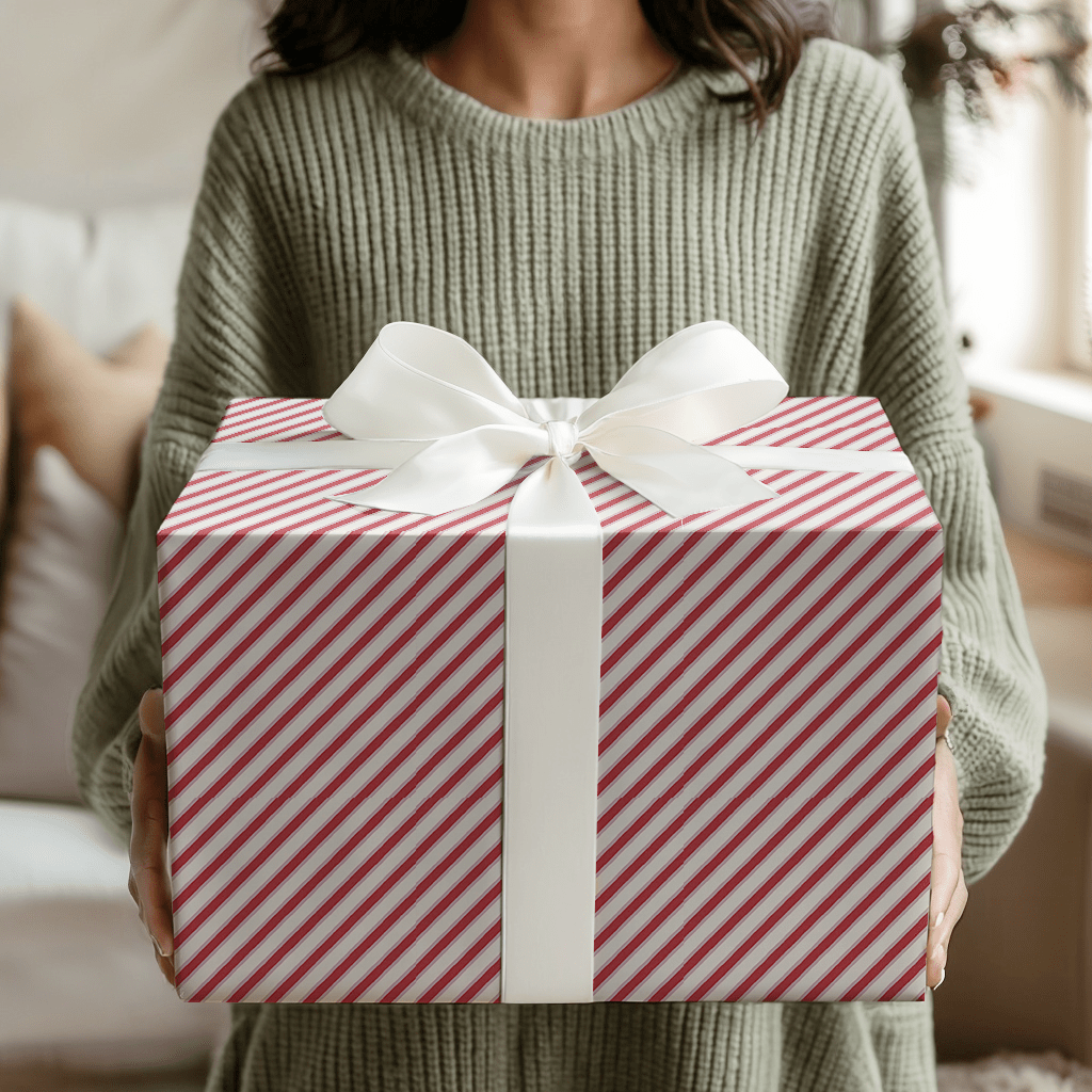 Blush & Berry Stripes - Wrapping Paper - Aspen & Arlo