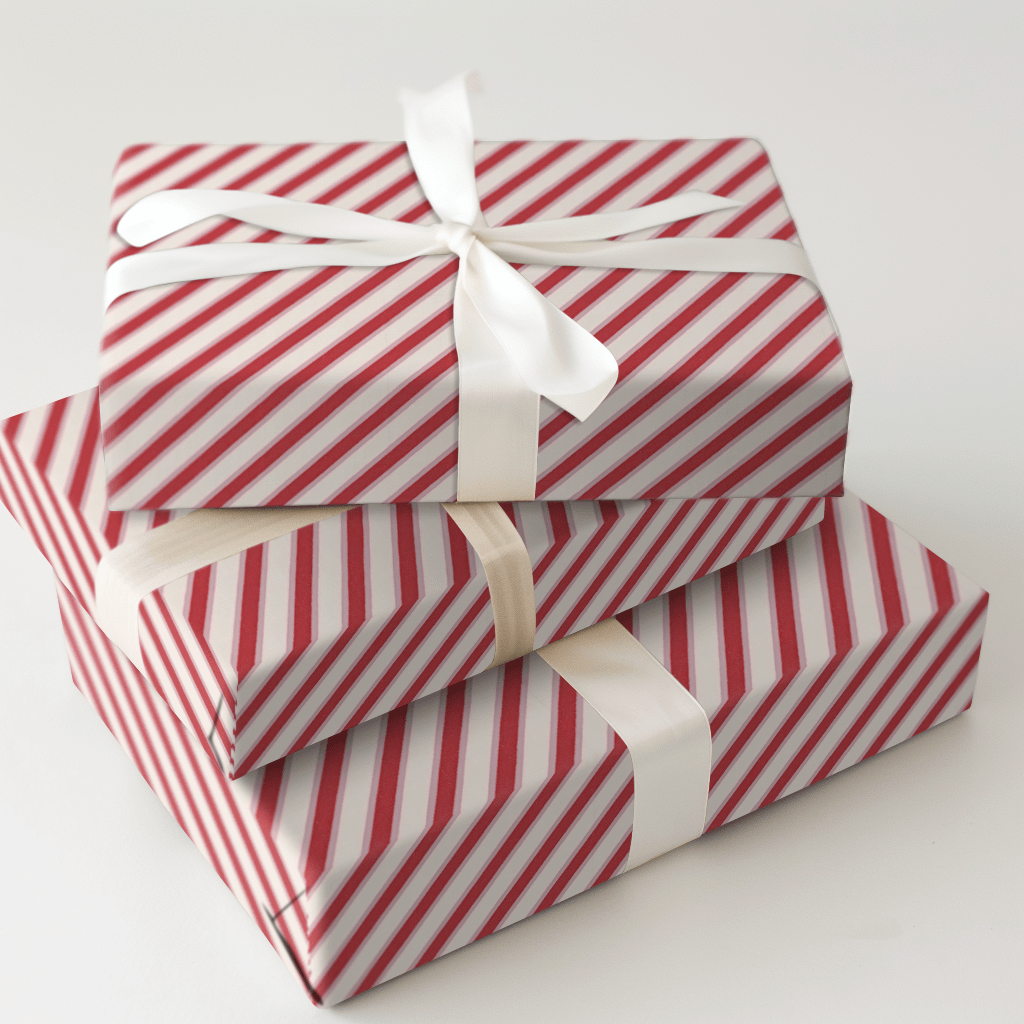 Blush & Berry Stripes - Wrapping Paper - Aspen & Arlo