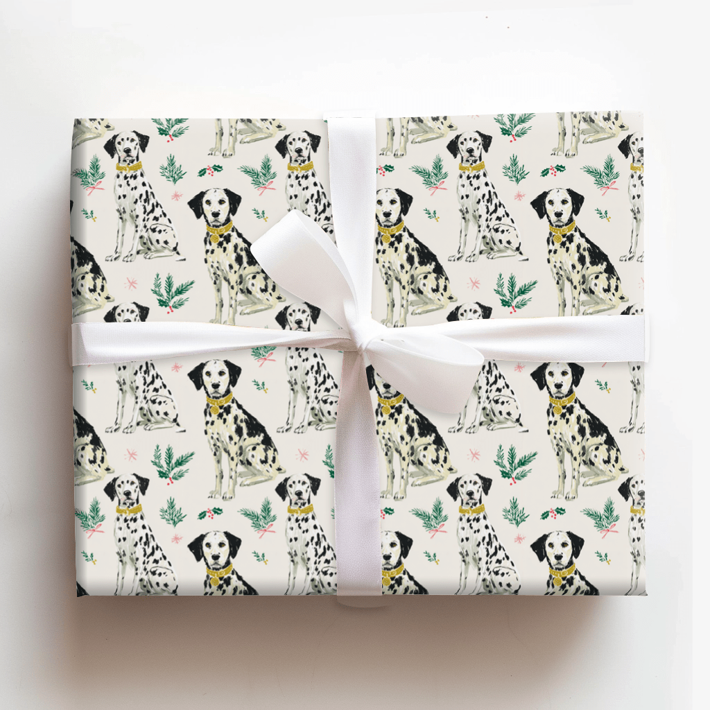 Yuletide Dalmation Tails - Wrapping Paper - Aspen & Arlo