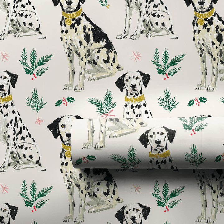 Yuletide Dalmation Tails - Wrapping Paper - Aspen & Arlo
