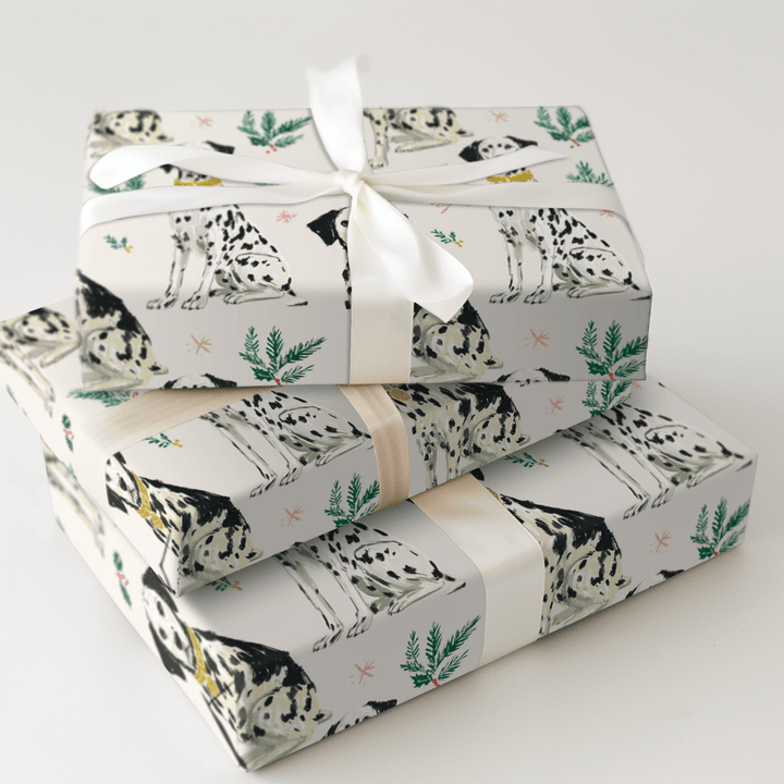 Yuletide Dalmation Tails - Wrapping Paper - Aspen & Arlo