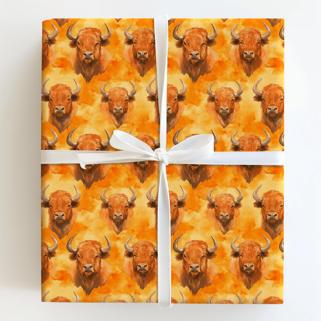 Buffalo Orange - Wrapping Paper - Aspen & Arlo