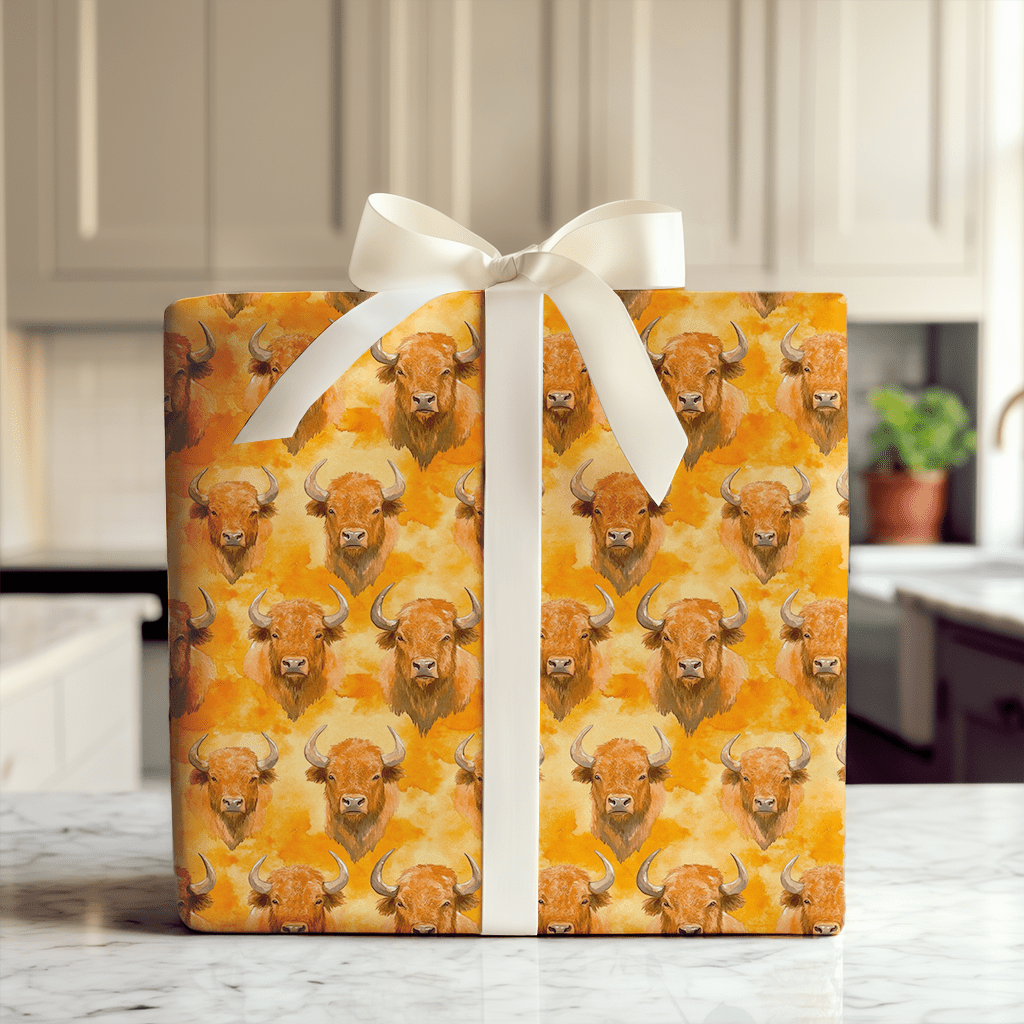 Buffalo Orange - Wrapping Paper - Aspen & Arlo
