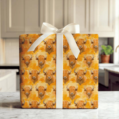 Buffalo Orange - Wrapping Paper - Aspen & Arlo