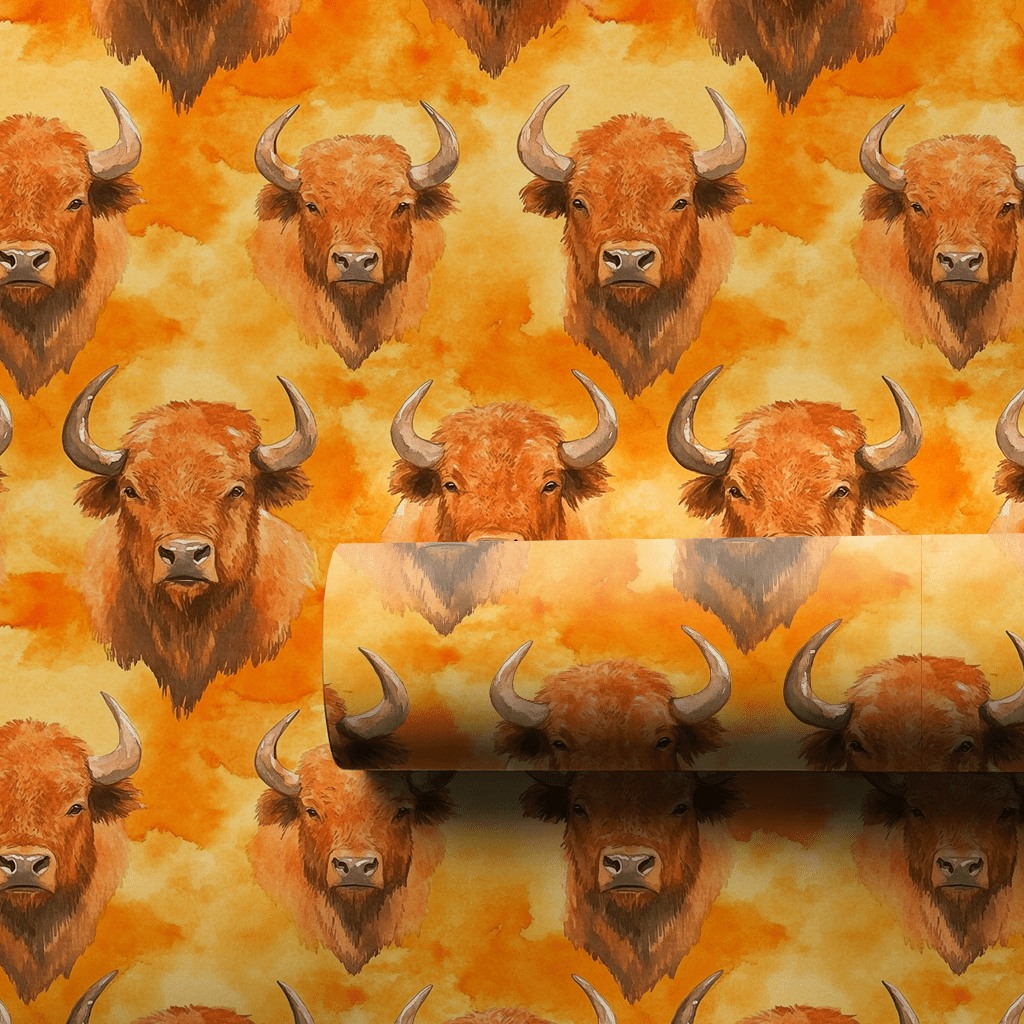 Buffalo Orange - Wrapping Paper - Aspen & Arlo