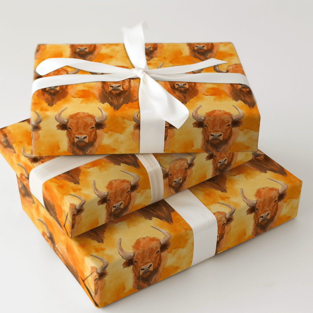 Buffalo Orange - Wrapping Paper - Aspen & Arlo