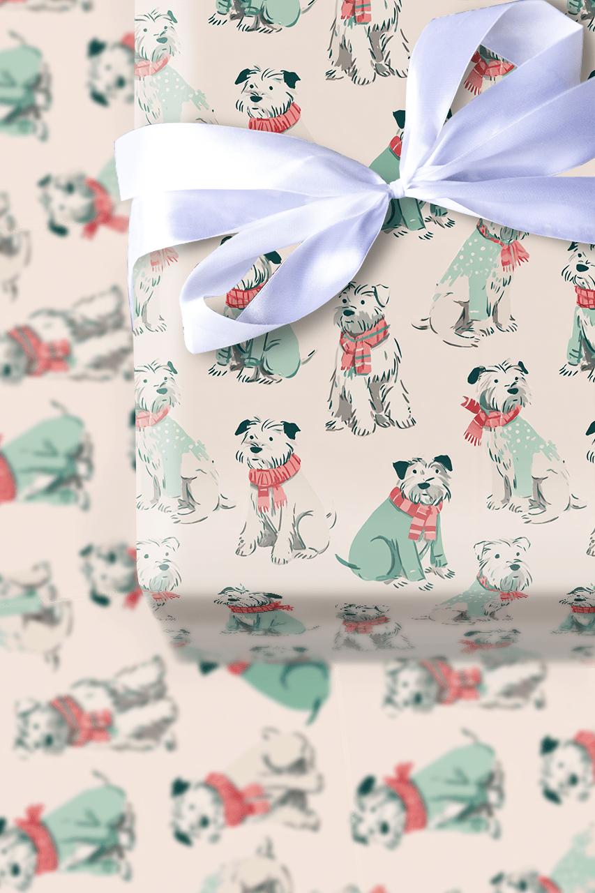 Cozy Pup - Wrapping Paper - Aspen & Arlo