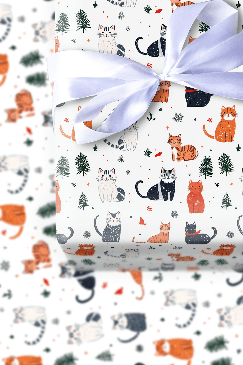 Christmas Kittens - Wrapping Paper - Aspen & Arlo