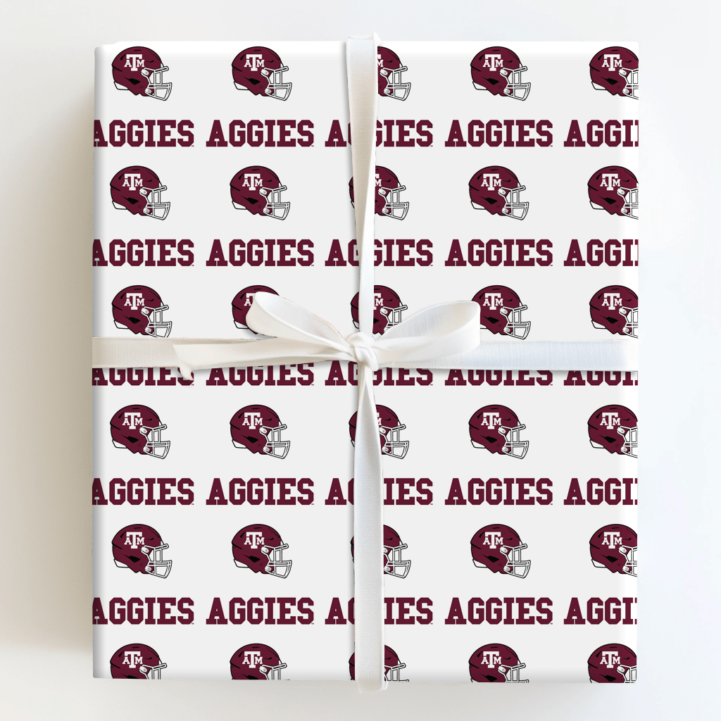 Aggie Helmet Attack - Wrapping Paper - Aspen & Arlo