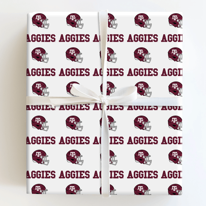 Aggie Helmet Attack - Wrapping Paper - Aspen & Arlo