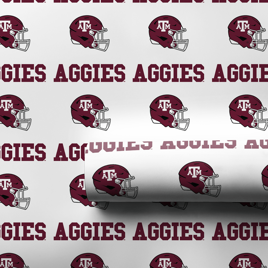 Aggie Helmet Attack - Wrapping Paper - Aspen & Arlo