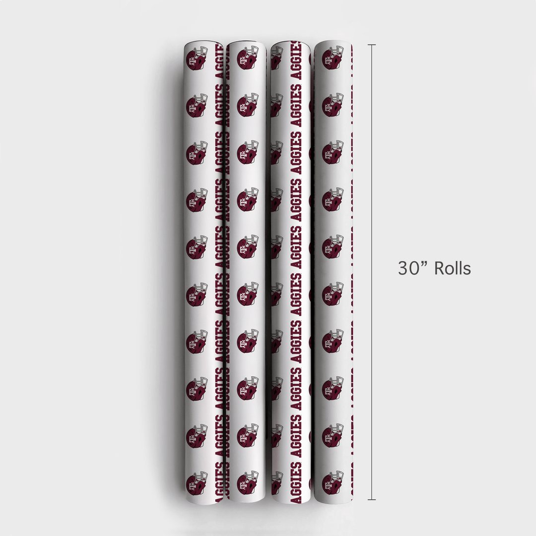 Aggie Helmet Attack - Wrapping Paper - Aspen & Arlo