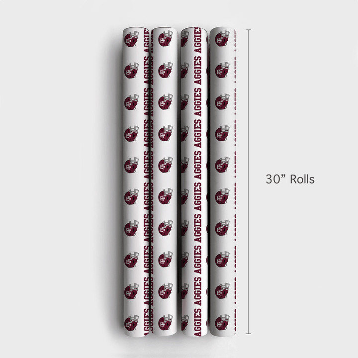 Aggie Helmet Attack - Wrapping Paper - Aspen & Arlo