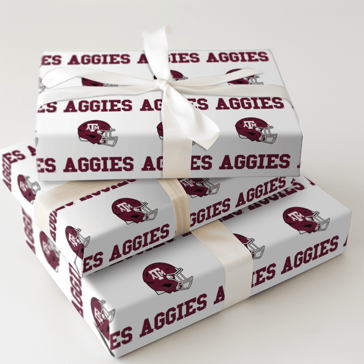 Aggie Helmet Attack - Wrapping Paper - Aspen & Arlo