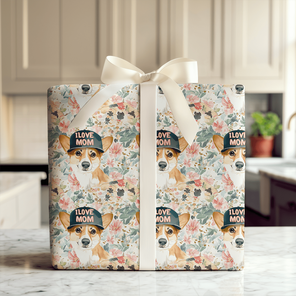 Mom's Favorite Corgi - Wrapping Paper - Aspen & Arlo