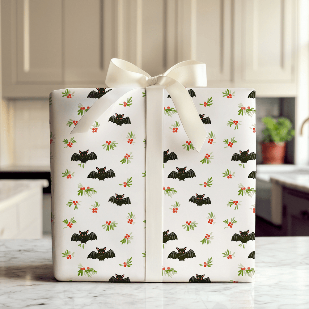 Batty for Holly - Wrapping Paper - Aspen & Arlo